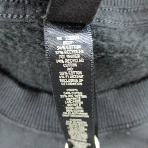 SKIMS Fleece Lounge Crewneck Sweatshirt Mens Medium Washed Onyx Black Pullover - Picture 6 of 10